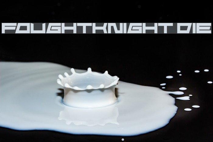FoughtKnight Die Font examples