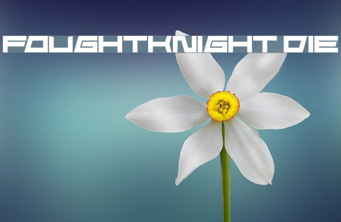 FoughtKnight Die Font examples