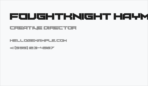 FoughtKnight Haymaker Business Card