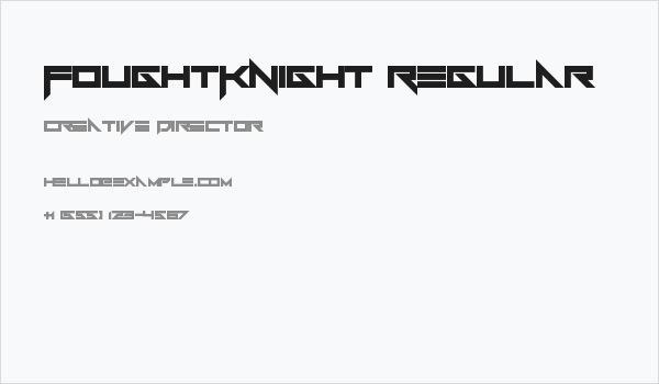 FoughtKnight Regular Business Card