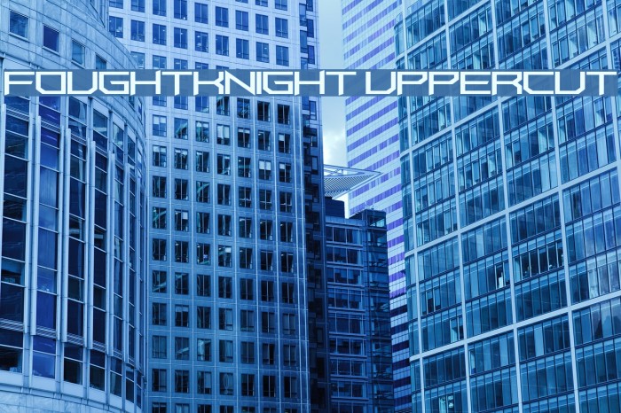 FoughtKnight UpperCut Font examples