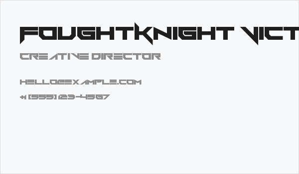 FoughtKnight Victory Business Card
