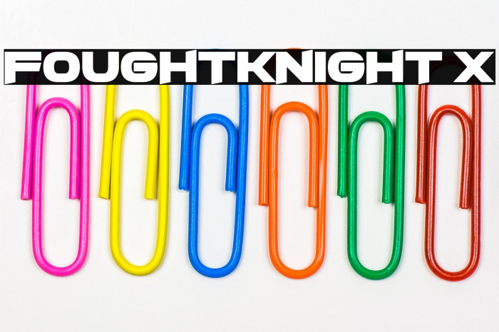 FoughtKnight X Font examples