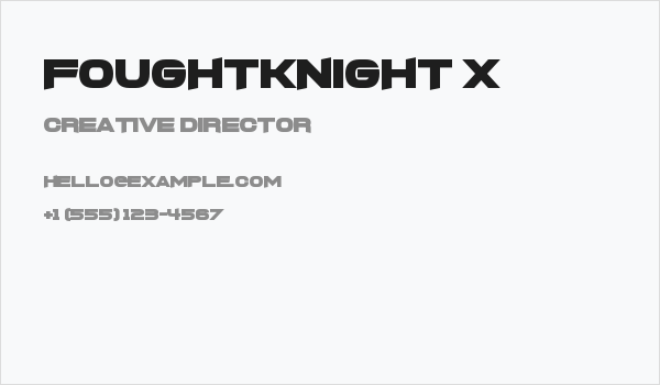 FoughtKnight X Business Card