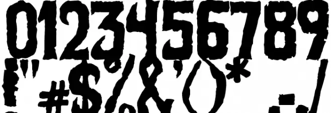 Foul Fiend Font OTHER CHARS