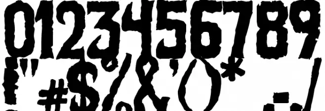 Foul Fiend Font OTHER CHARS