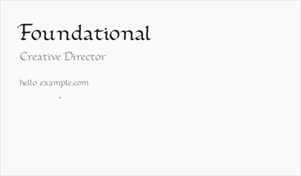 Foundational Business Card