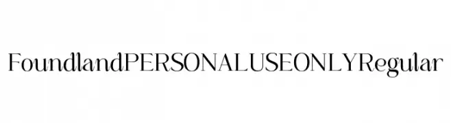 Foundland PERSONAL USE ONLY Regular  les polices de caractères gratuit tlcharger