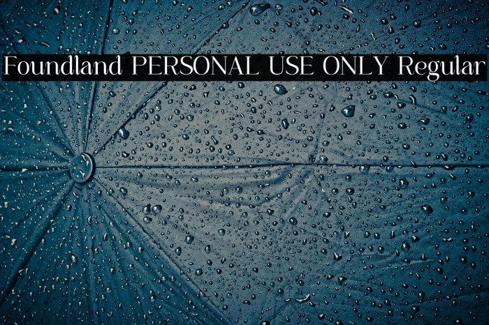 Foundland PERSONAL USE ONLY Regular Example 3