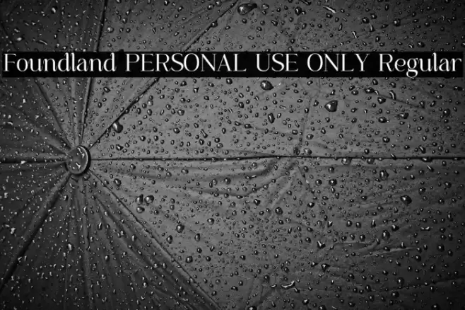 Foundland PERSONAL USE ONLY Regular Font examples