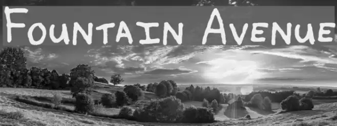 Fountain Avenue Font examples