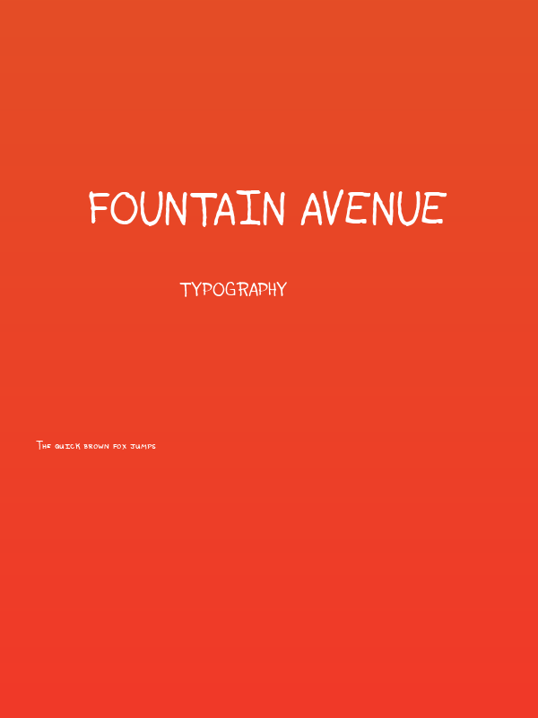Fountain Avenue Poster