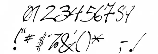 Fountain Pen Frenzy Font OTHER CHARS