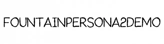 FountainPersona2Demo  Frei Schriftart Herunterladen