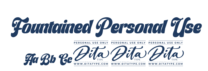 Fountained Personal Use Font Preview