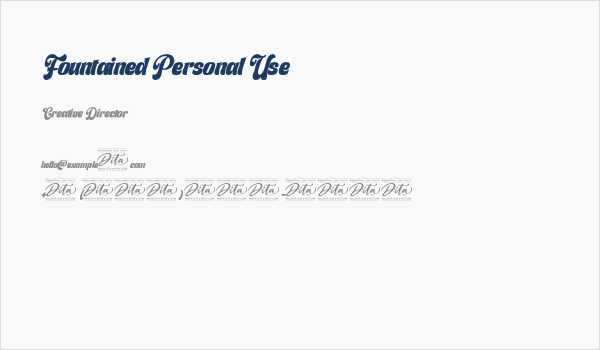 Fountained Personal Use Business Card