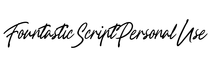Fountastic Script Personal Use  免费字体下载