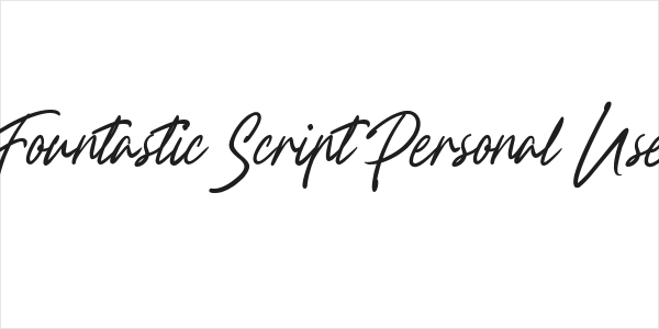 Fountastic Script Personal Use Logo