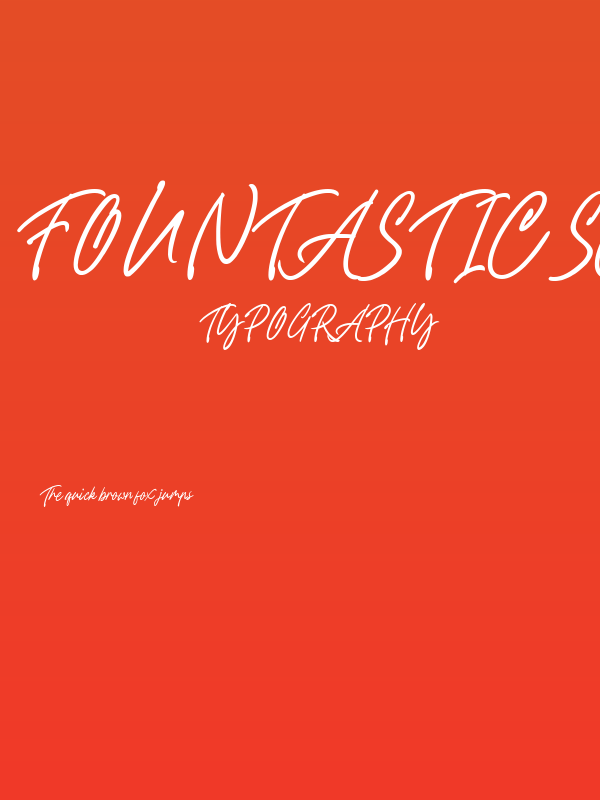 Fountastic Script Personal Use Poster