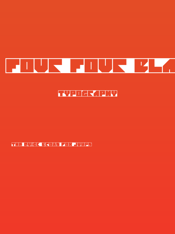 Four Four Black Poster