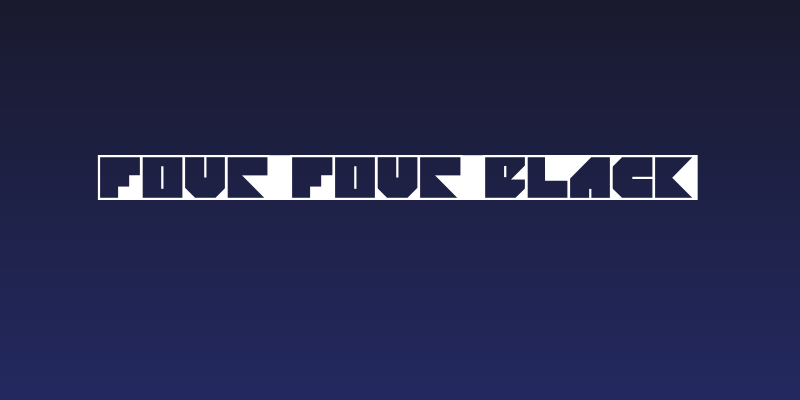 Four Four Black Social Header
