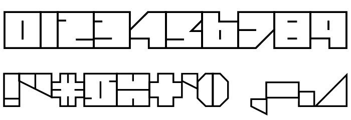 Four Four Regular Font OTHER CHARS