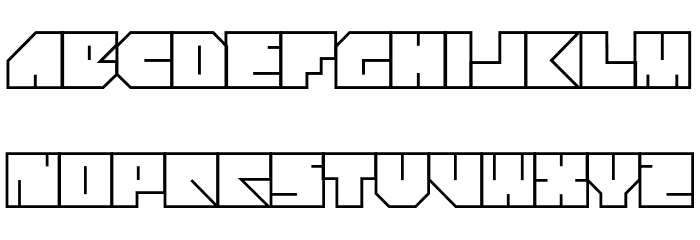 Four Four Regular Font LOWERCASE