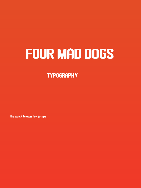 Four Mad Dogs Poster