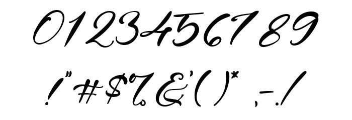 Four Signature Font OTHER CHARS