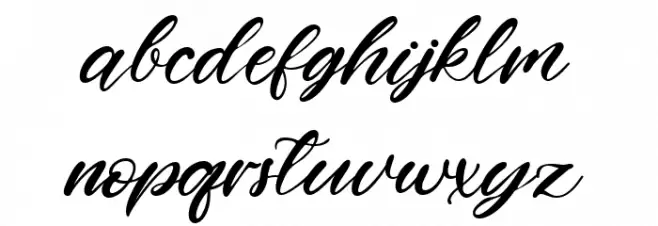 Four Signature फ़ॉन्ट लोअरकेस