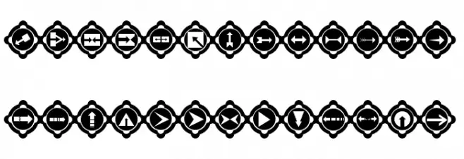 FourEarsArrows Schriftart Groß