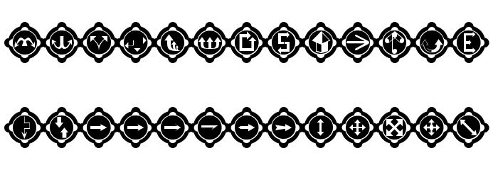 FourEarsArrows Font LOWERCASE