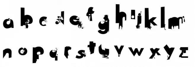 FourTe Schriftart Kleinbuchstaben