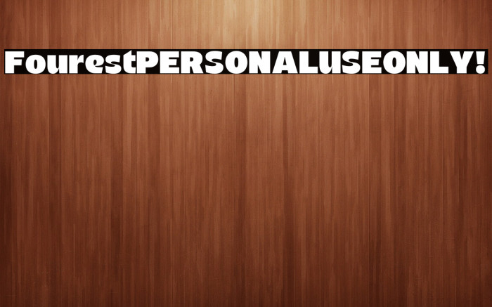 Fourest PERSONAL USE ONLY! Example 2