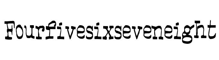 Fourfivesixseveneight  नि: शुल्क फ़ॉन्ट्स डाउनलोड