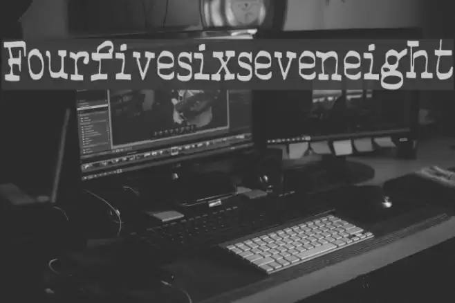 Fourfivesixseveneight Font examples