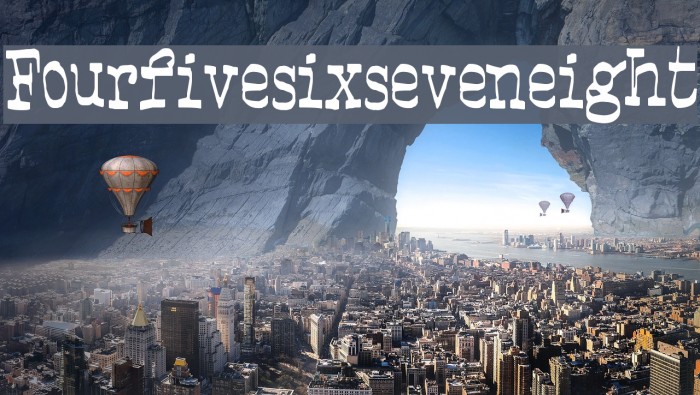Fourfivesixseveneight Font examples