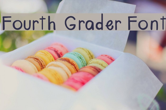 Fourth Grader Font Font examples