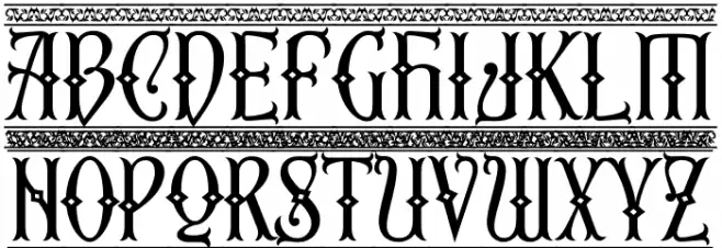 Fourth Reign PERSONAL USE ONLY Border Diamond फ़ॉन्ट अपरकेस