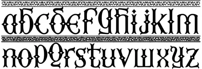 Fourth Reign PERSONAL USE ONLY Border Diamond Font LOWERCASE