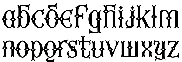 Fourth Reign PERSONAL USE ONLY Diamond Font LOWERCASE