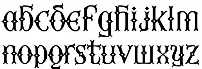 Fourth Reign PERSONAL USE ONLY Diamond Font LOWERCASE