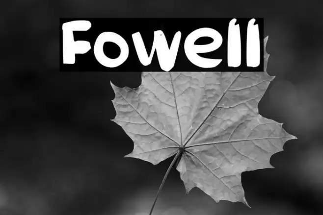 Fowell Font examples
