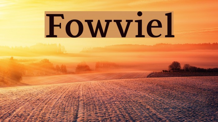 Fowviel Font examples