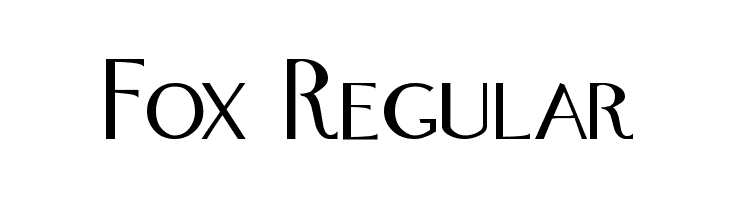 Fox Regular Font