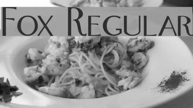 Fox Regular Font examples
