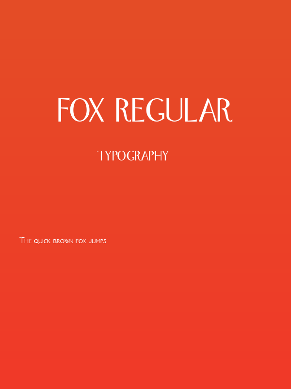 Fox Regular Poster