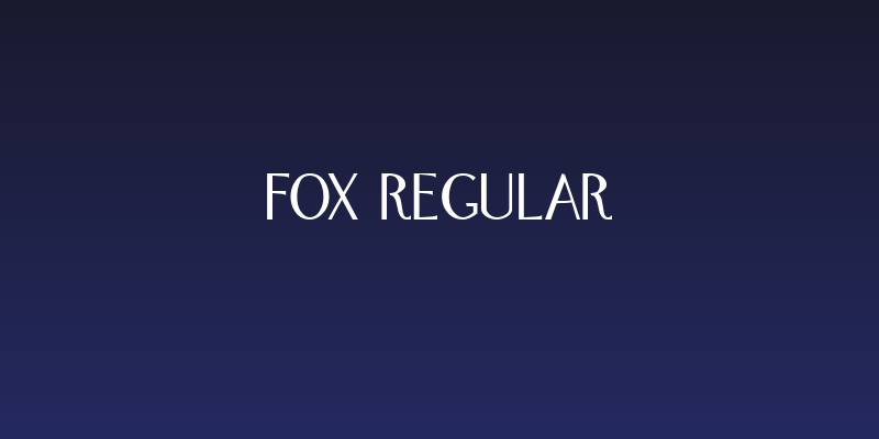 Fox Regular Social Header