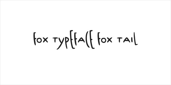 Fox Typeface Fox Tail Logo