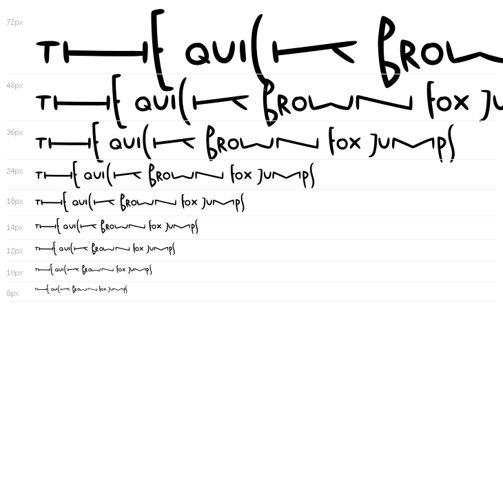 Fox Typeface Fox Tail Waterfall